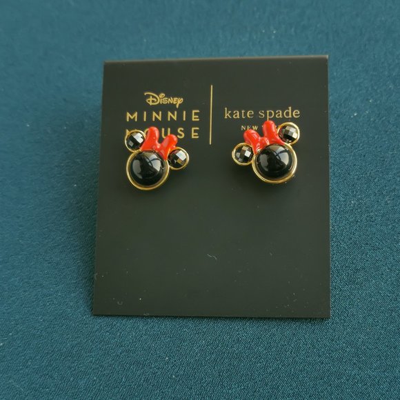 KATE SPADE Disney x Kate Spade New York Minnie Gold Stud Earrings NEW $48